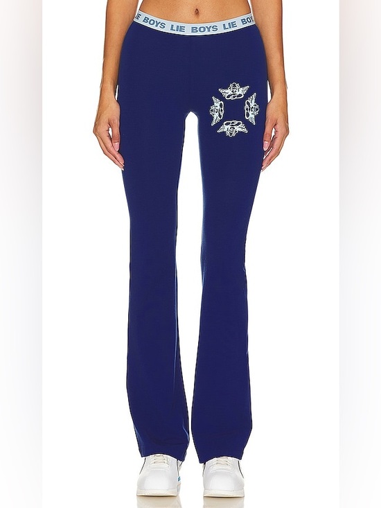 Boys Lie Pants - NWT Boys Lie Head Over Heels Graphic Flare Leg High Rise Yoga Pants Revolve M